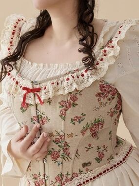 Lacemade Curve & Plus Rosey Cottage Corset 1XL Brand new